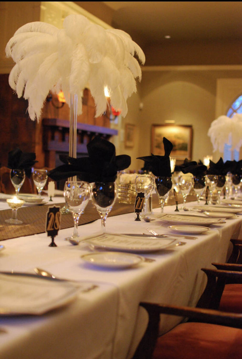 36 Ostrich Feather Centerpiece 36 Inch Eiffel Tower