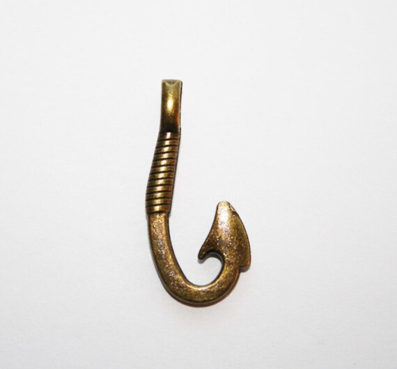 Fish Hooks Antique Brass Fish Hooks Charms Connectors Fish