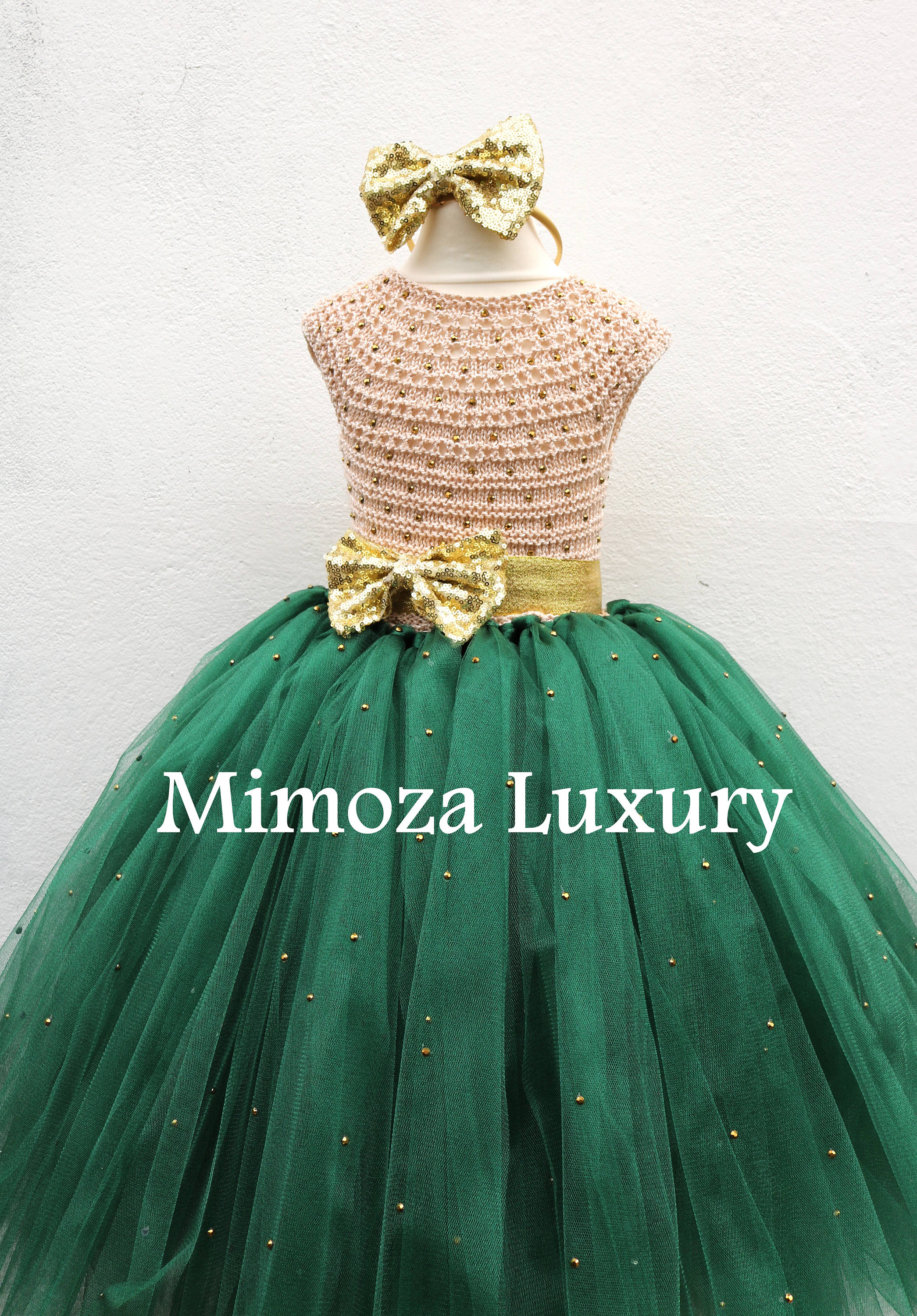 green and gold christmas outfit