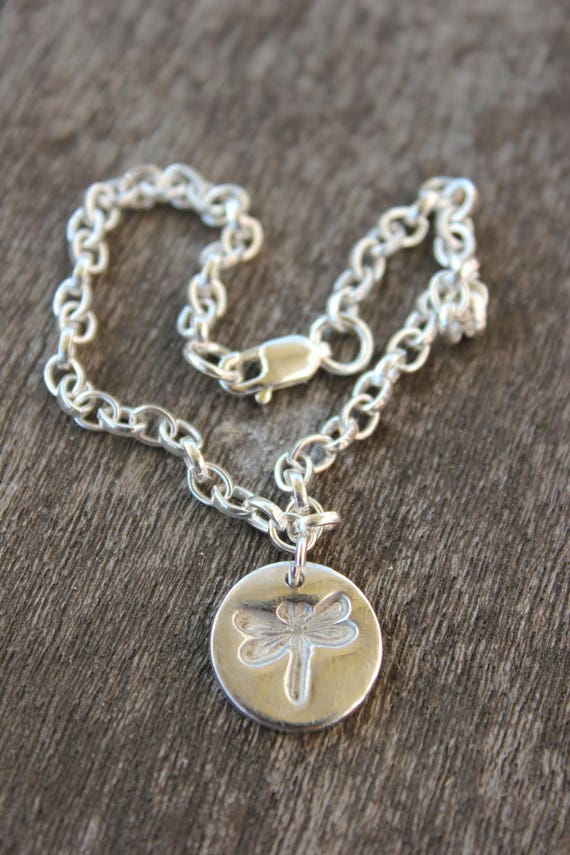 Silver dragonfly charm bracelet silver dragonfly dragonfly