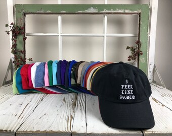 I Feel Like Pablo Dad Hat Embroidered Baseball CapYeezy Dad Hat Low Profile Curved Bill Pablo Hats - Multiple Colors