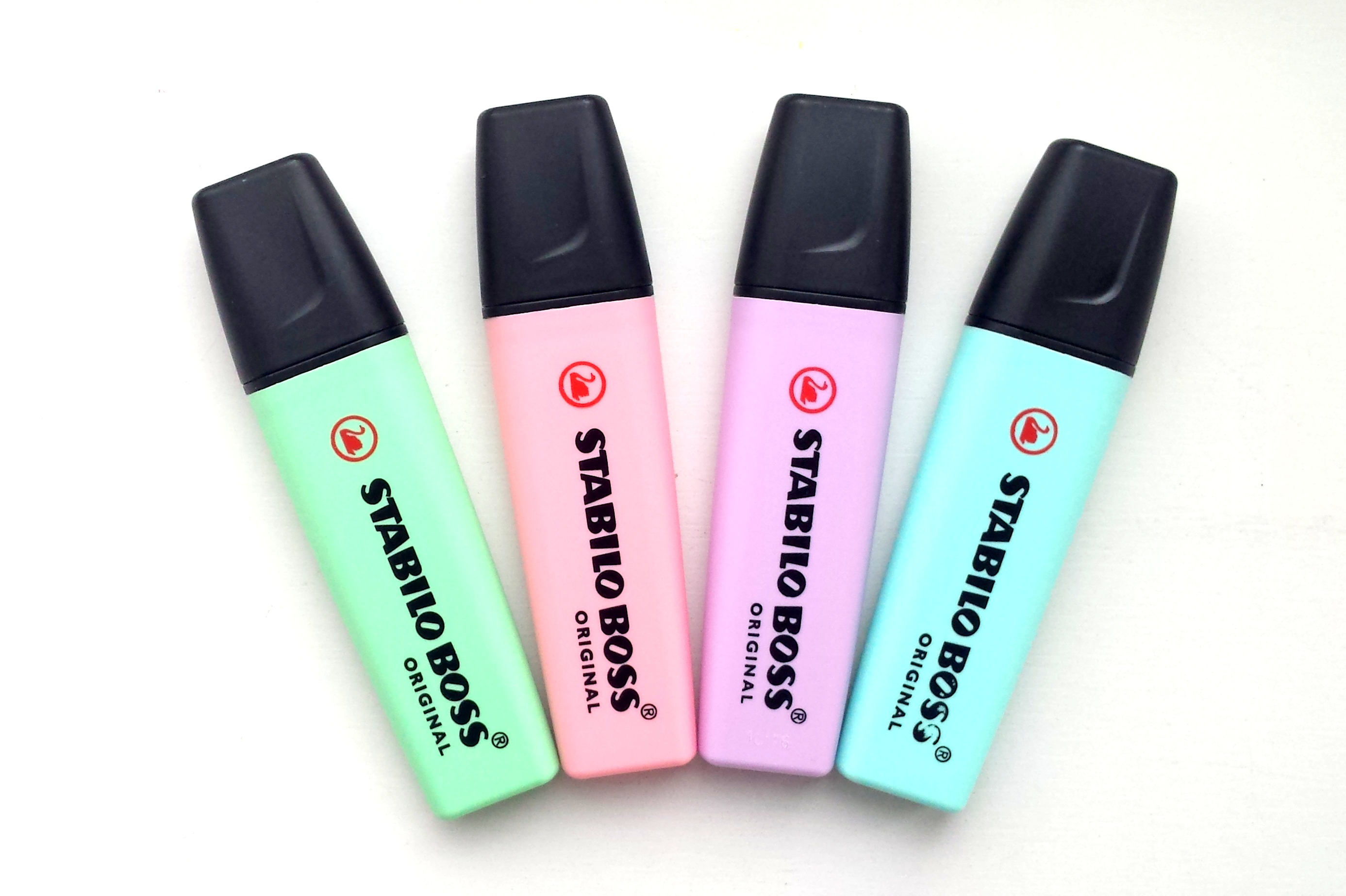 4 pastel Stabilo Boss Highlighters pastel pens Stabilo