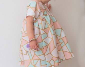 girls dresses, baby dress, dresses, fall outfit, pastel dress, toddler dress, tribal print, fall fashion, family pictures, baby girl dress