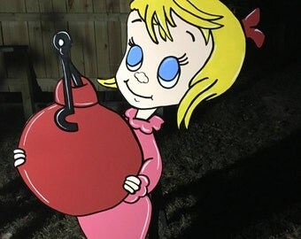 Grinch Yard art, Cindy lou Who 5ft tall, She goes great with Larger Grinch
