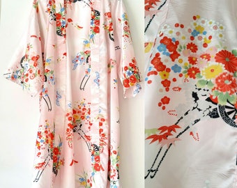 Gorgeous 70's Japanese Ichi Ban Kimono Robe Made in Japan