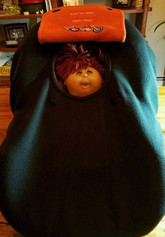 Car Seat Cover Up Teddy Bear Biker Baby Black With Your