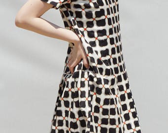 Marni inspired modernist abstract dress