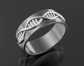 DNA ring, braided wedding ring, geek wedding ring, science ring, helix ring, biology ring, nerd ring, geek engagement ring