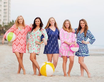 Monogrammed Swim Cover Up, Monogrammed Tunic, Monogrammed Beach Tunic, Swim Cover Up, Personalized Cover Up, Pineapple Tunic, Printed Tunic