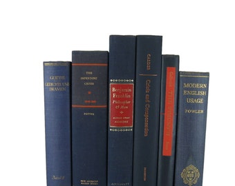 Books Blue, Blue Decorative Books, Blue Vintage Books, Old Books, Photo Props, Table Setting, Centerpieces, Wedding Decor , Hostess Gifts