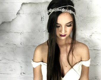 Bridal headband, Wedding headband, hair floaters, bridal Headpiece, Bridal Hair Jewelry, Bridal Hair Accessories, Crystal Headband