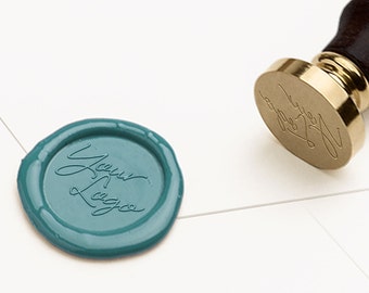 Custom Logo Wax Seal Stamp, Business Logo Wax Stamp, Branding Wax Seal Logo, Brass Seal, Custom Business Seal, Branded Packaging (WLOGO100)