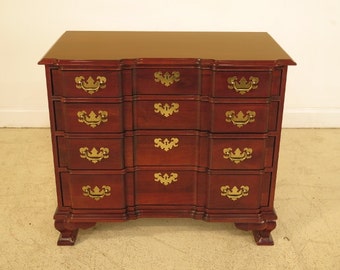28662E: ETHAN ALLEN Georgian Court Cherry Block Front Chest