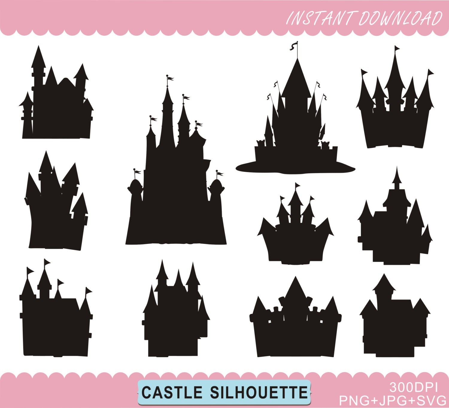 Castle Silhouettes Clipart Disney Castle Silhouettes Castle