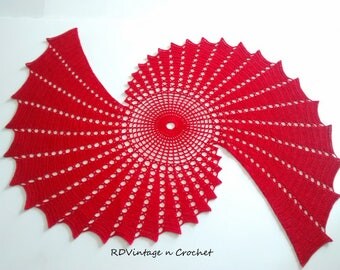 Fractal crochet centerpiece doily, makes unique statement.