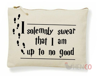 Harry Potter Make-Up Bag Harry Potter Accessory Bag Harry Potter Bag Harry Potter Pencil Case I Solemnly Swear I Am Up To No Good Christmas