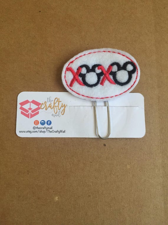 XOXO Mouse Inspired Clip/Planner Clip/Bookmark.