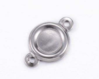 Cabochon Dentelle Pour Broche - 25 X 18 Mm, Plaqué Or - Montage CF259, Neuf Sans Emballage