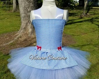 Dorothy Wizard Of Oz Inspired Tutu Dress Facebook.com/ValureCouture Pinterest.com/ValureCouture ValureCouture.Etsy.com