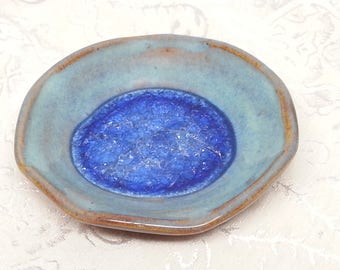 Glass Bottomed Spoon Rest, Tea Bag Holder, Jewelry Holder
