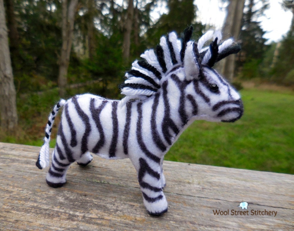 small stuffed zebra