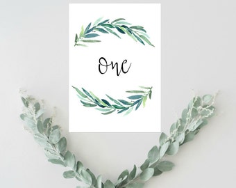Rustic Wedding Table Numbers Ideas, Green Wedding Decor, Eucalyptus Wedding Table Numbers 1-20, Table Numbers Rustic, Wedding Seating