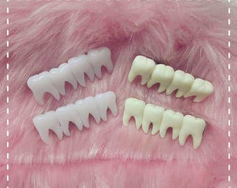 Tooth fairy hair clips creepy halloween goth horror