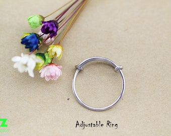 10mm Expandable Ring Charm Ring Midi Ring Stainless Steel Ring Add a Charm Ring Charm Holder Ring, Choose Your Quantity