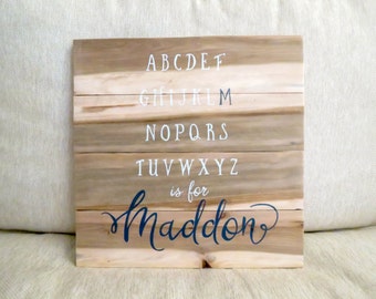Baby Gift Personalized | Alphabet Sign | Baby Gift | Nursery Decor | Personalized Name Sign | Baby Shower Gift | Child's Name Sign