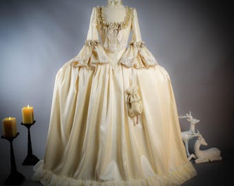 Marie Antoinette Dress, Historical Wedding Dress, 18th Century Dress, 18th Century corset, 18th Century Dress Wedding Dress.