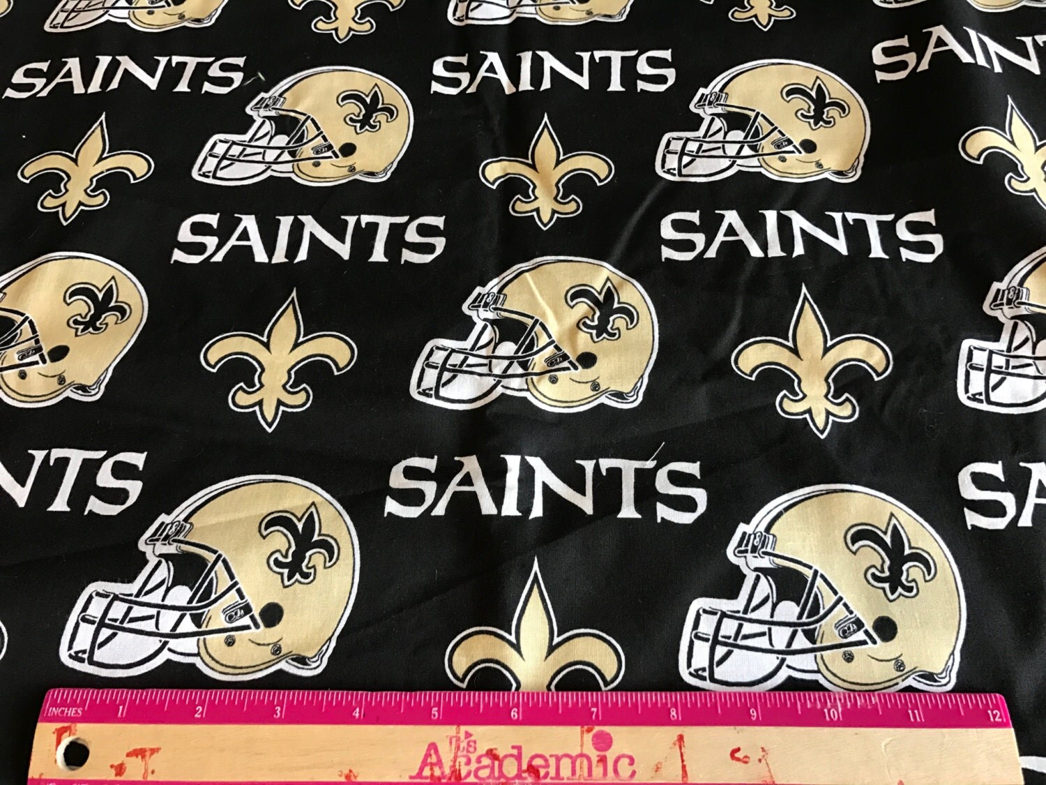 Fat Quarter New Orleans Saints Cotton Fabric 18 x