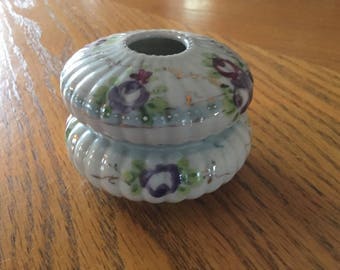 SALE****JAPAN Petite Hand Painted Hair Receiver Vintage Small Hair Receiver