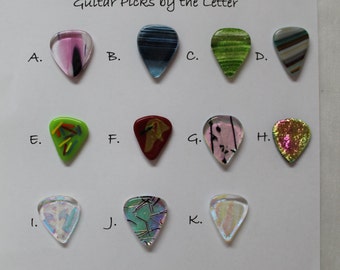 Fused Glass Guitar Picks