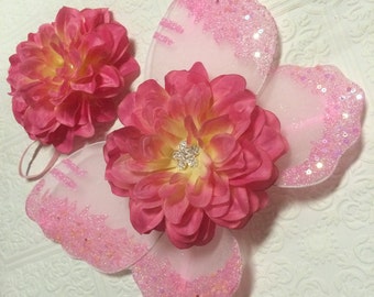 Baby wings, pink wings, baby headband and wings, photography prop, angel wings and headband, angel wings, baby photography wings, wings