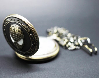 Spider-Man Pocket Watch with Marvel Avengers Superhero comic book Vintage Inspired bronze plated decoration for men's waistcoat