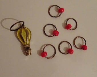 Hot Air Balloon Stitch marker set TamsCraftyKnits