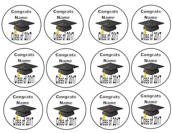 Edible Graduation Cookie/Cupcake toppers