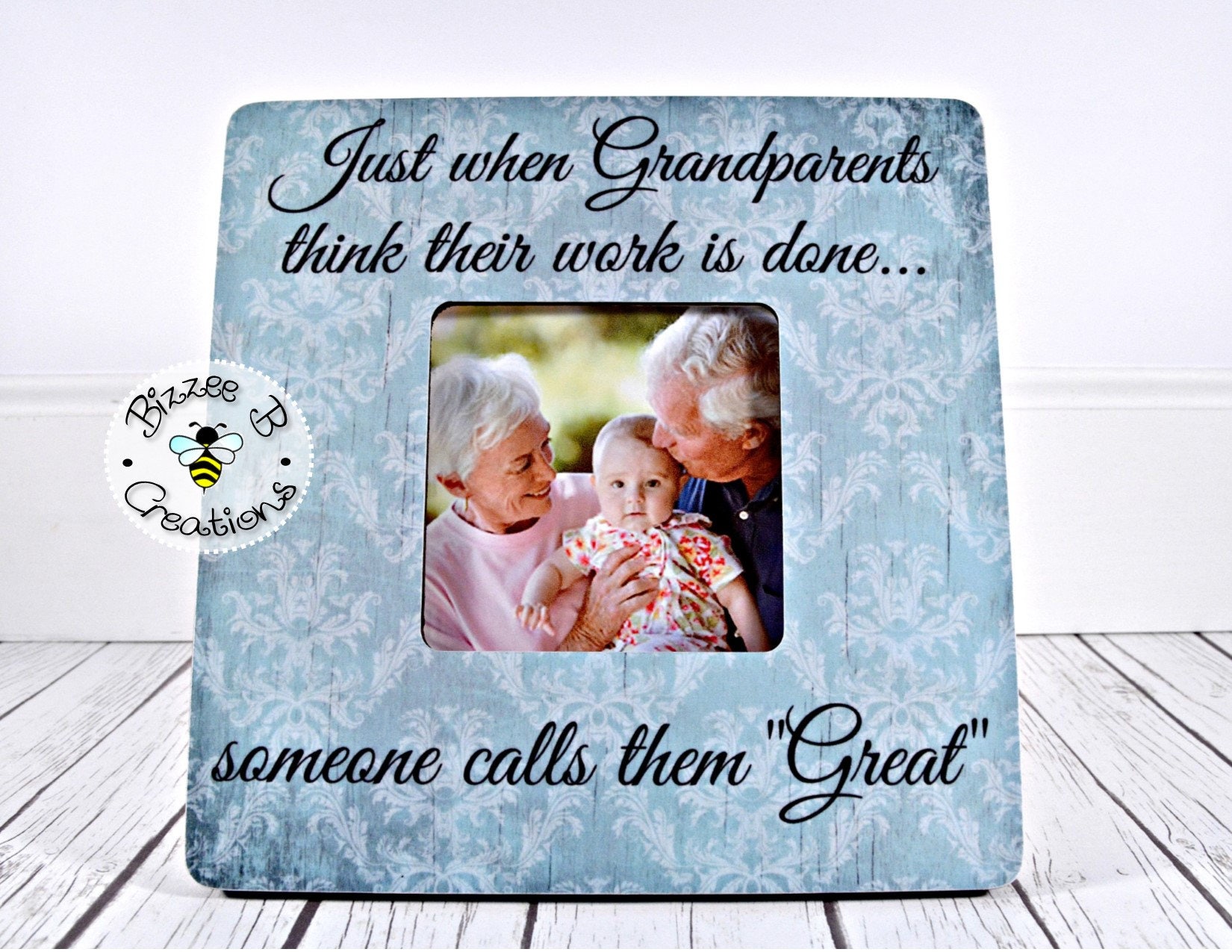 ON SALE Great Grandparents Gift Custom Picture Frame Gift