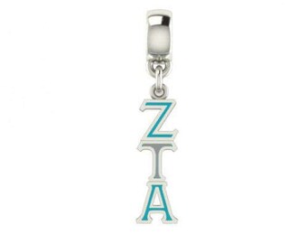 Zeta Tau Alpha Color Filled Stainless Lavaliere Necklace