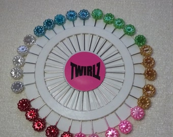 Daisy flower headed extra long pins plastic headed