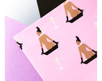 Kim Kardashian Wrapping Paper - Kardashian - Jenner - Celebrity Wrapping Paper - Kim - Kylie - Kendall - Kanye West
