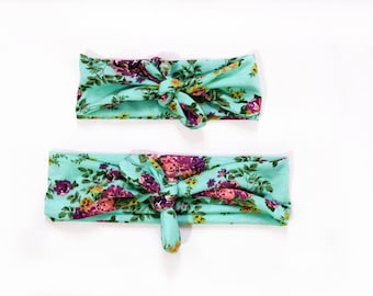 mommy and me headbands - matching headband set - Mother's Day gift - baby girl headbands - baby turban headband - adult headbands