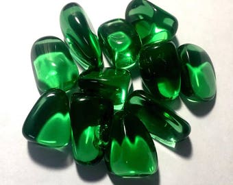 green obsidian beads