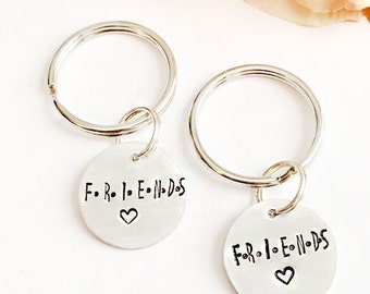 Friends tv show keychain - best friend gift - personalized friendship gift for women - friend keychain - girlfriend christmas gift ideas