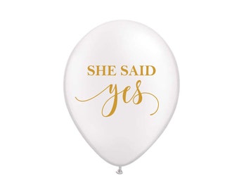 She Said Yes Balloons, Bridal Shower Decor, Decoration, Bachelorette Party Decoration, Bride to Be, Bridal Shower, Engagement Photo Prop