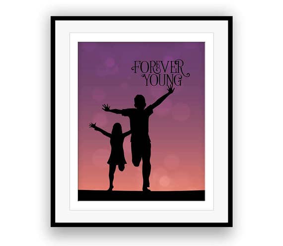 Forever Young / Rod Stewart Song Lyrics Wall Art by ...