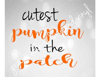 cutest pumpkin in the patch svg dxf