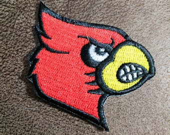 Louisville Cardinals Iron On Patch 2 1/2" x 2 1/4" Free Shipping