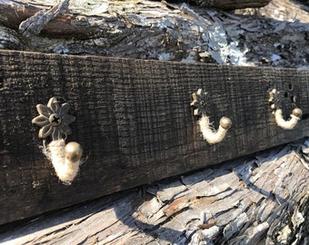 Ready to ship! Wall mount key rack - reclaimed wood