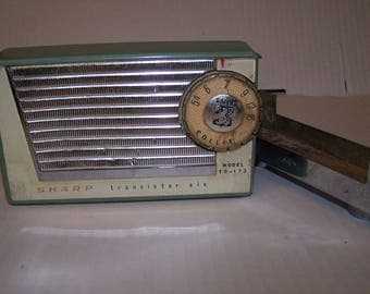 Rare 1950's Sharp Transistor Radio with Magnetic Dashboard Mount